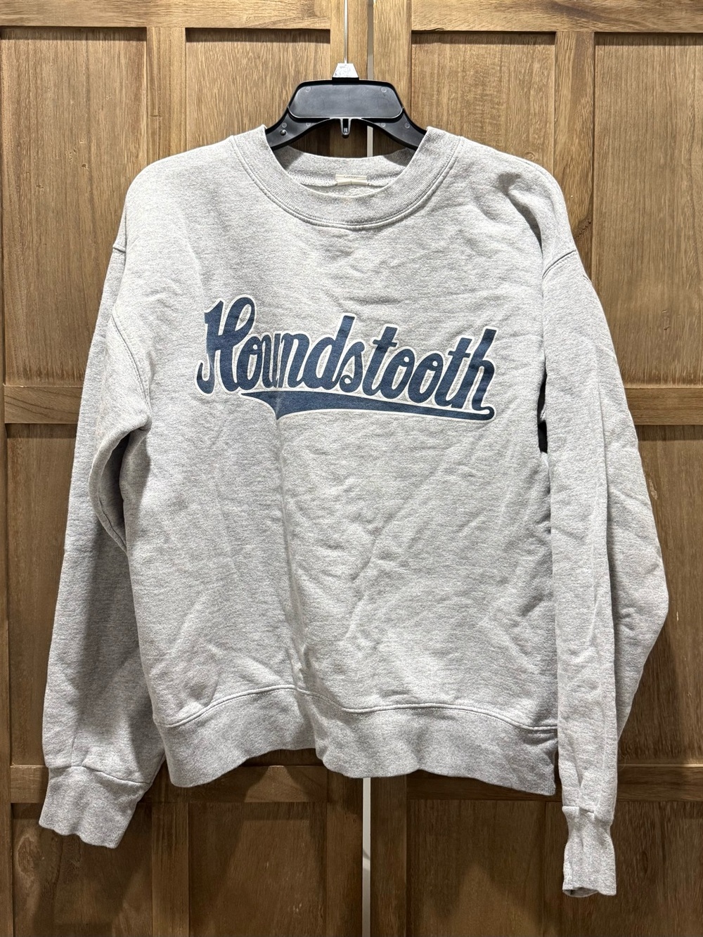 Gray "Houndstooth" Crewneck Sweatshirt - Picture 1 of 4